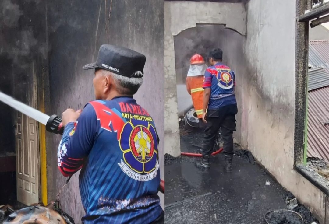 Kebakaran Hanguskan Lantai Dua Rumah di Bukittinggi, Kerugian Capai Rp 30 Juta