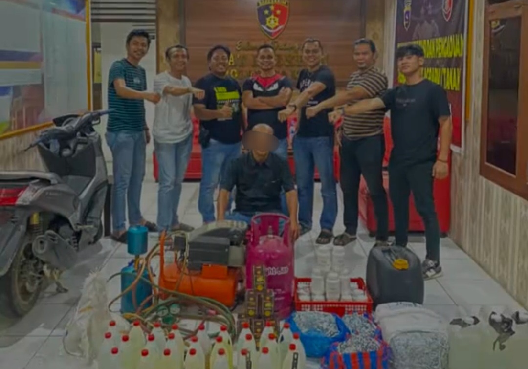 Polres Limapuluh Kota Amankan Pelaku Pengolahan Tambang Ilegal di Gunuang Omeh
