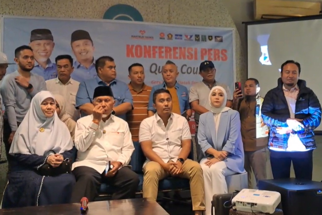 Mahyeldi-Vasko Unggul di Pilkada Sumbar dengan Perolehan Suara QC Tertinggi di Nasional