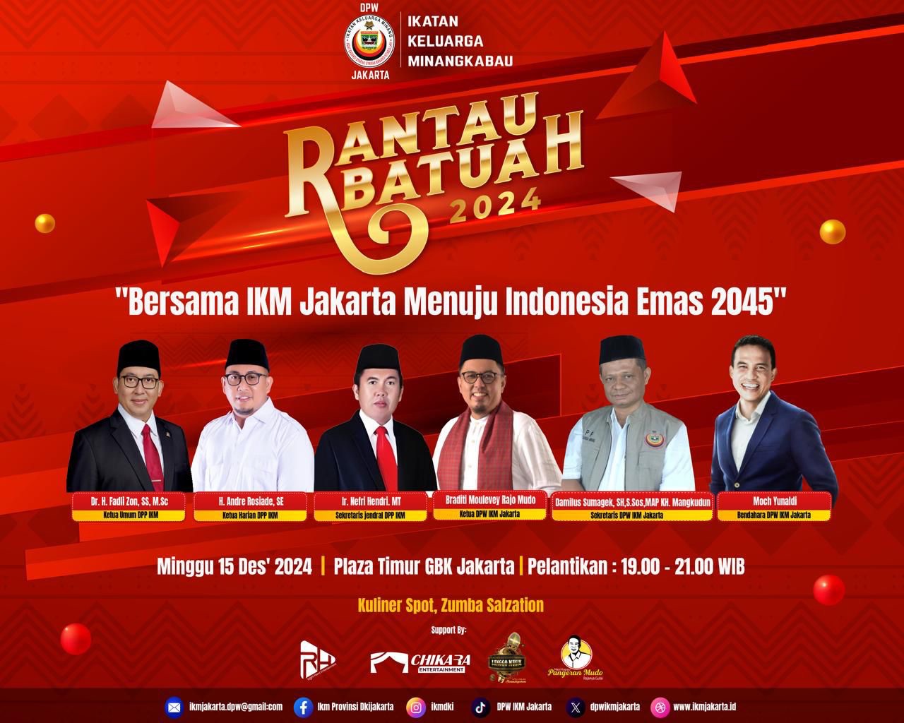 Braditi Moulevey Rajo Mudo: Pengurus IKM Jakarta Dilantik Minggu, Hadirkan Festival Rantau Batuah