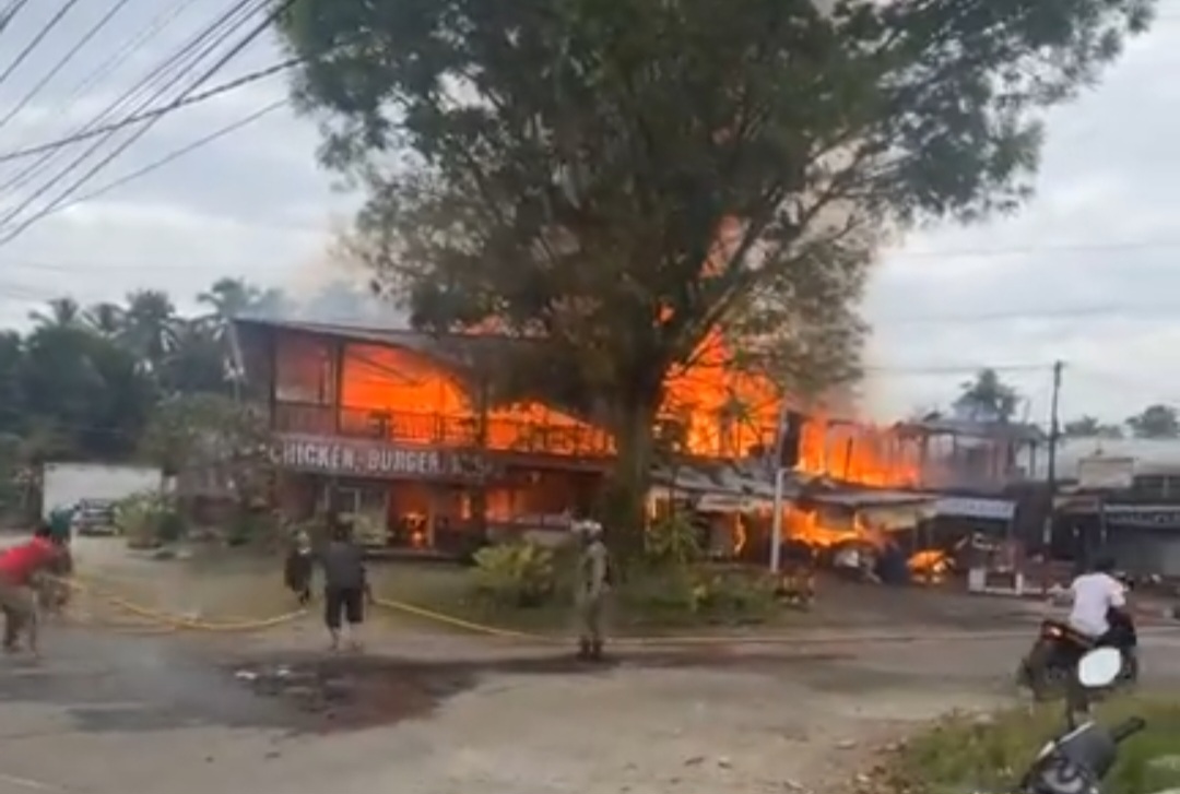Kebakaran Melanda Tujuh Petak Bangunan di Jalan Lintas Sumatra Pulau Punjung, Kerugian Diperkirakan Rp 1 Miliar