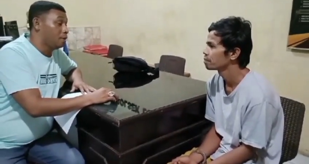 Tim Phyton Polsek Lubeg Tangkap Pelaku Pencurian Kabel PT. KAI di Padang
