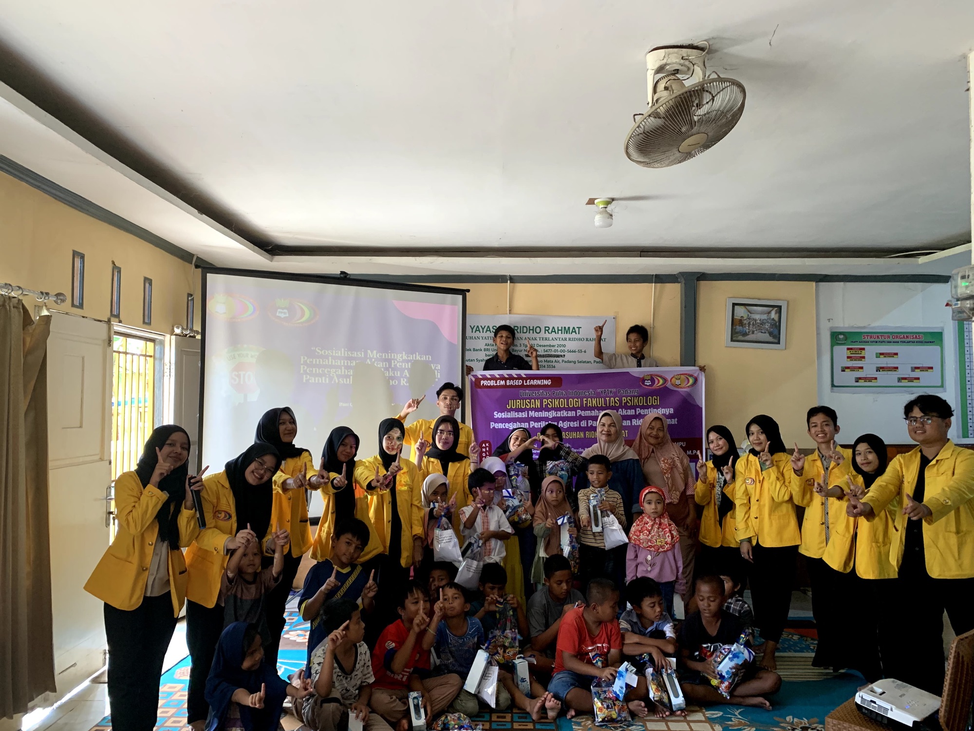 Sosialisasi Meningkatkan Pemahaman Akan Pentingnya Pencegahan Perilaku Agresi oleh Mahasiswa Fakultas Psikologi Universitas Putra Indonesia “YPTK” Padang di Panti Asuhan Ridho Rahmat