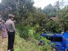 Laka Tunggal di Pitalah, Minibus Tanjung Jaya Hilang Kendali hingga Masuk Pekarangan Warga